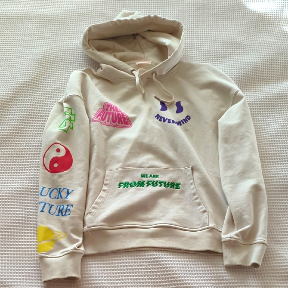 From Future Hoodie. Women's Medium. Cream Colored.